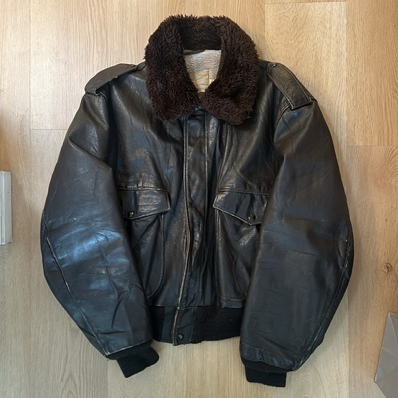 Size 48 Vintage US Navy Flight Jacket Schott NYC type G-1 Rare!